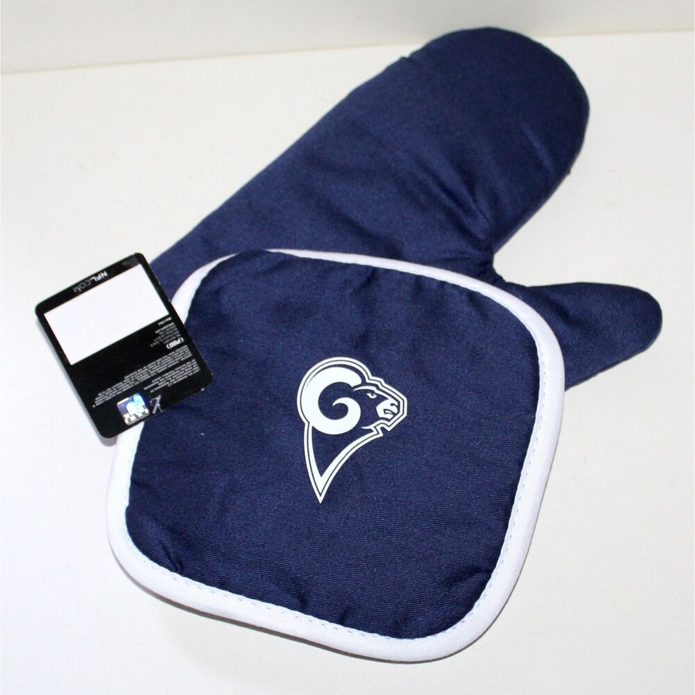 Los Angeles Rams set Oven Mitt Pot Holder NFL Football NEW blue white